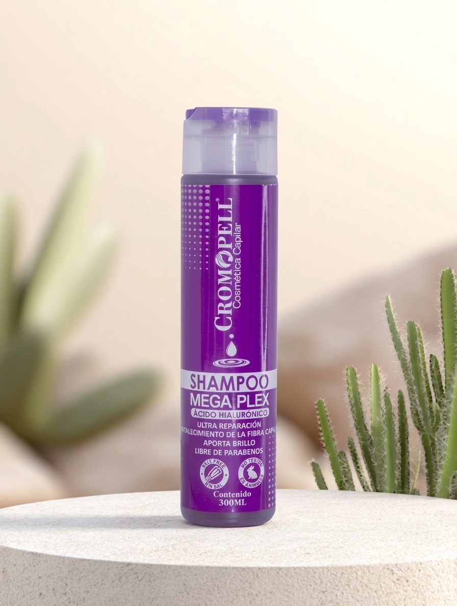 Shampoo Mega Plex Ácido Hialurónico Cromopell 300ml